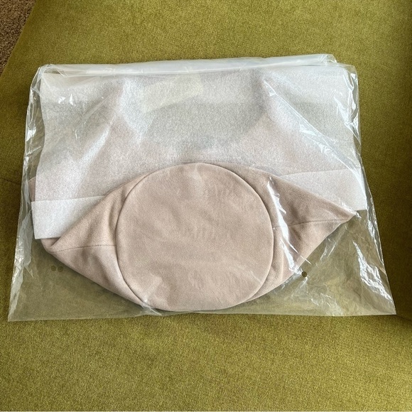 NWT M.I.L.A. Made in Los Angeles Emma Shoulder Hobo Bag Stone Suede - Picture 13 of 14